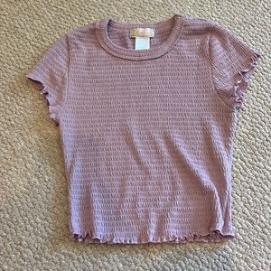 Light purple, Alter’d state crop top, tight ruffle, Extra small